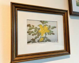 Framed & Matted Print "Oregon Grape" by Robert McClaus