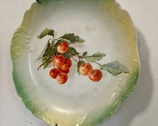 Serves Decorative Plate with Cherry Design