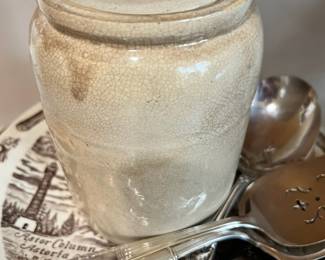 Lidded Stoneware Crock