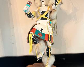 Hopi White Buffalo Dancer Kachina Doll