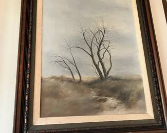 Framed Landscape Painting by Dan Bergan