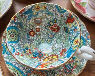 Radfords Chintz Floral Paisley Teacup and Saucer