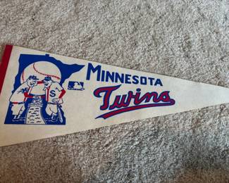 1960's Minnesota Twins Felt Pennant Flag