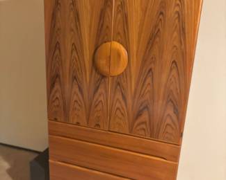 Mid Century Armoire Dresser with Matching Side Table