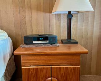 Mid Century Armoire Dresser with Matching Side Table