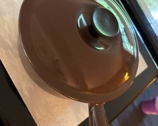 Le Creuset Brown Enameled Sauce Pan #20