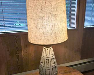 1959 London Lamp with White Geometric Design