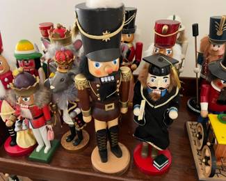 Large assortment of nutcrackers