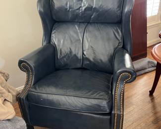 Blue leather chair
