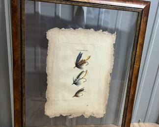 Fish tie print in floating frame