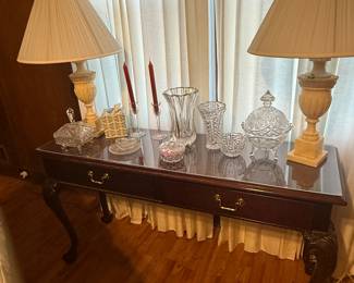 Sofa Table in Den and Lamps & More 