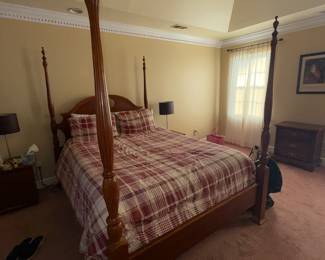Queen Size Bed in Master Bedroom 