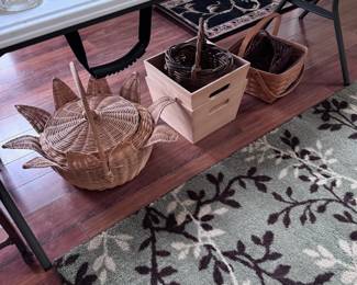 Pyrex cylinders, Baskets and Bins