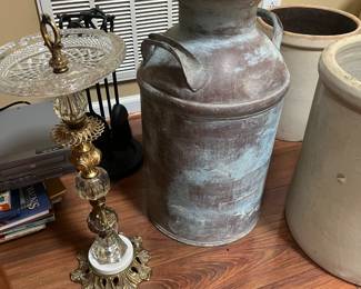 Vintage Pedestal Ashtray, milk jugs