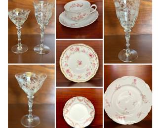Fine China
Limoges, Lenox, Noritake 
Crystal & Glassware
Tiffin Franciscan, Orrefors, Atlantis