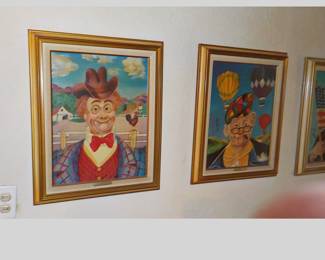 Red Skelton Self Portraits...all are signed!