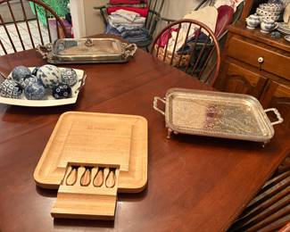 SERVING BOARDS & SILVERPLATE