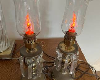 Pair vanity lamps with prisms