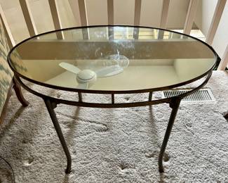 Mirror top lamp table