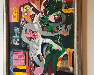 Alexandra Nechita, 1996 Ltd Edition, signed / numbered "Summer in Europe" serigraph. She is known as the "Petite Picasso" as she painted this work when she was 12. Pristine. COA included.