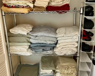 Tablecloths, napkins, Qn sheets, pillow covers/cases, etc