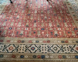 Machine made wool on cotton - approx 6x8'