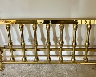 Antique brass footboard only