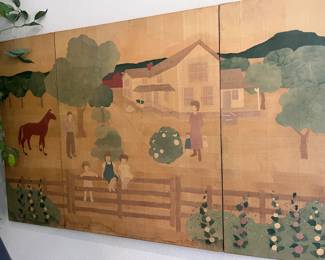 Farm House/Country fireplace screen used as wall art