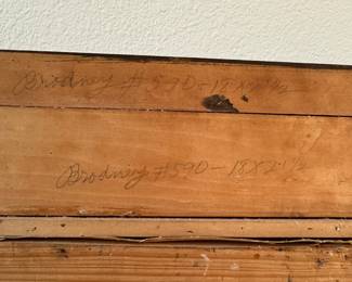 Notation on frame back