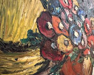 Detail of painting to show depth of pallet texture