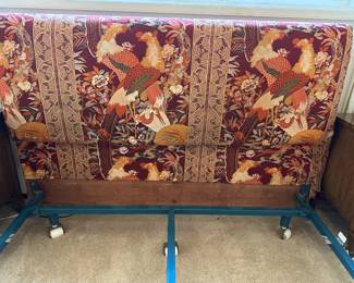 Upholstered Queen size headboard and frame, easy to recover to match your decor, can use fir double full size bed also