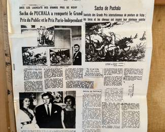 Paper on back of frame
