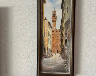 Water color signed C. Amedor? 9.5 x 21
