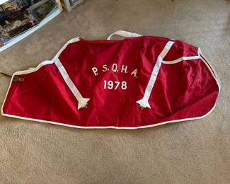 Horse blanket cover, other side is plain