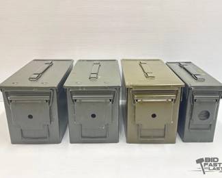 1700  4 Metal Ammo Cases 