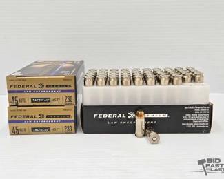 1332  NEW 150 Rounds Federal Premium. 45 Auto 230gr Ammo 