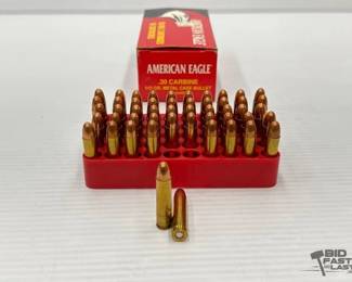 1330  50 Rounds of American Eagle .30 Carbine Ammo 