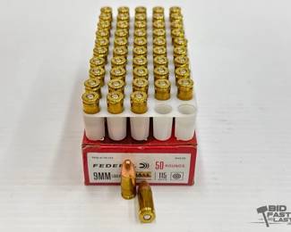 1308  50 Rounds Federal 9mm 