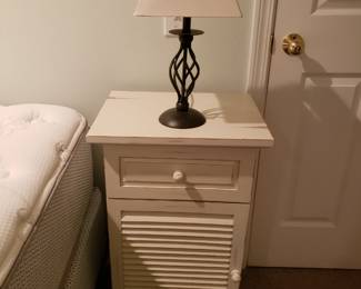 Second matching bedside table and lamp