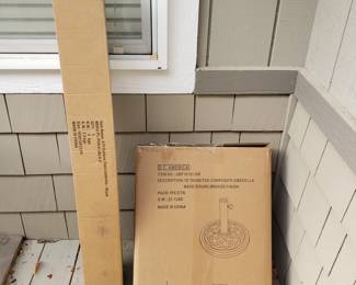 Umbrella and stand new in box
