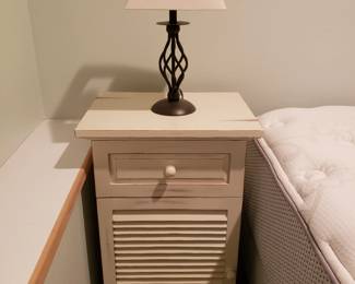 First matching bedside table and lamp