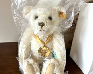 C57 - $100. Steiff Millenium Bear. With Ear Tag & Box. 