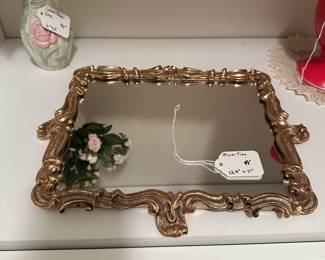 C44 - $15. Mirrored Tray. 12.5" x 11"