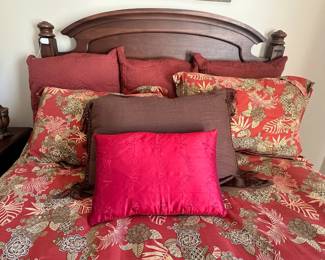 C5 - $45. Tommy Bahama Queen Size Bedding. Duvet Cover (needs new buttons) Includes Pillows and duvet insert. 
