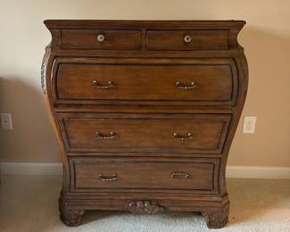 C2 - $250. Heritage Collection by Butler Furniture Curved Secretary Desk. Measures 36.5" wide x 18" deep x 44" tall. 