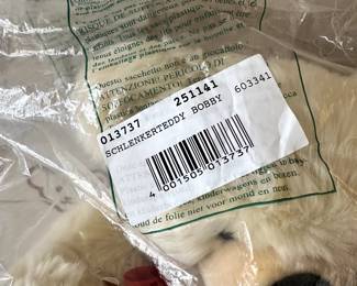 C58 - $95. Steiff "Bobby" Dangling Teddy. With Ear Tag & Box. 