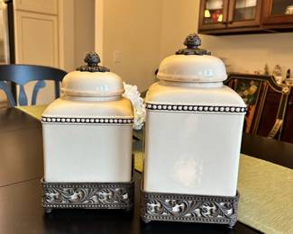 C41 - $45. Pair of Gracious Good Canisters. 