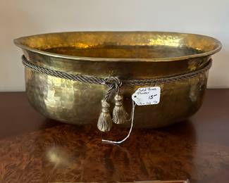 C51 - $15 - Brass Planter. Measures 16" x 11" x 7" tall. 