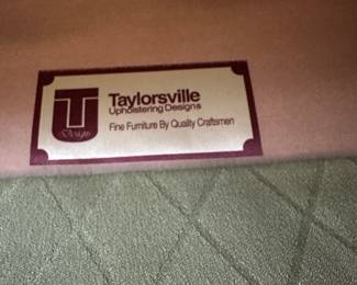 C27 - $150 EACH. 2 Matching Arm Chairs Available! Taylorsville Upholstering Designs. Measures 35" wide x 33" deep x 32" tall. Floor to seat is 19". 