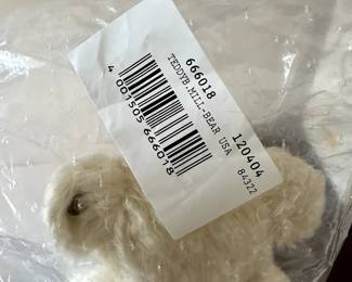 C57 - $100. Steiff Millenium Bear. With Ear Tag & Box. 